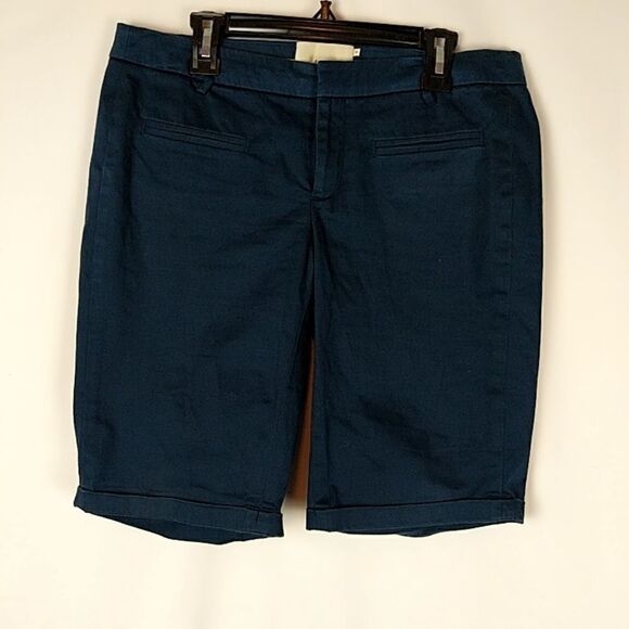Anthropologie Elevenses Women's Size 2 Bermuda Nav - Picture 1 of 4